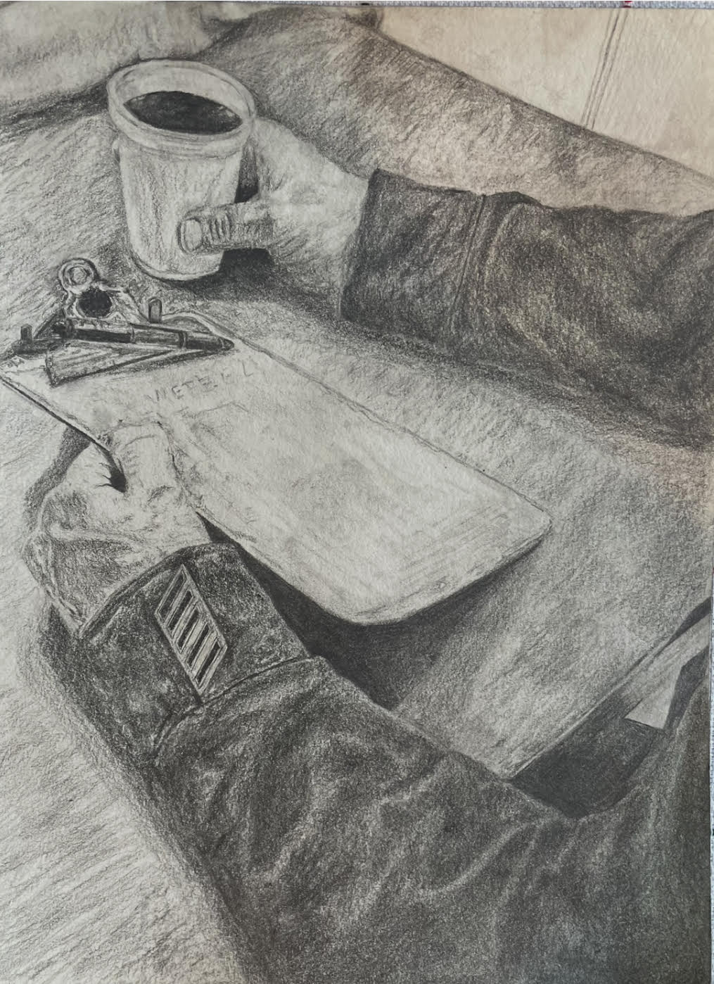 Original cover art for A Cop and a Coffee Cup